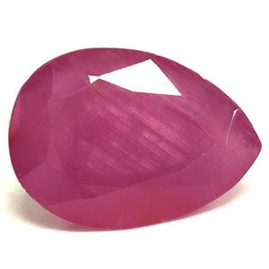 6.41 ct Pear Red Natural Ruby