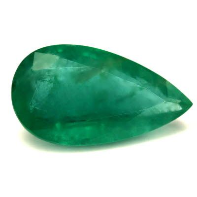 7.23 ct Pear Green Natural Emerald