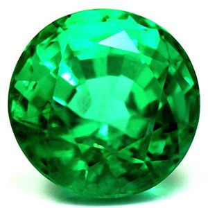 1.33 ct Round Green Natural Emerald