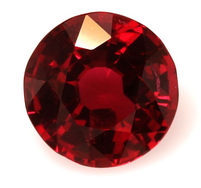 1.70 ct Round Red Natural Ruby