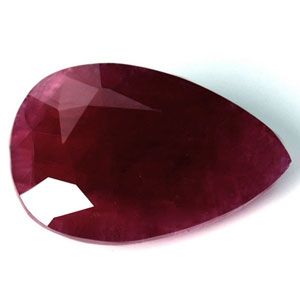 4.96 ct Pear Red Natural Ruby
