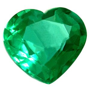 1.60 ct Heart Green Natural Emerald