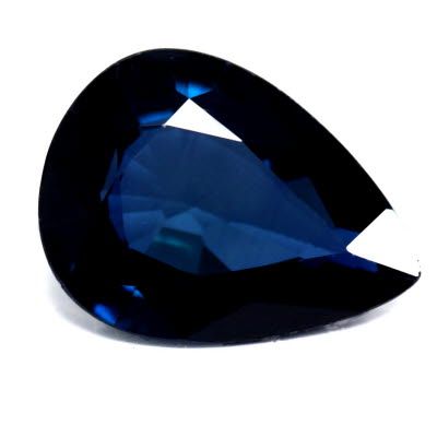 3.10 ct Pear Blue Natural Sapphire