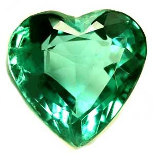 1.14 ct Heart Green Natural Emerald