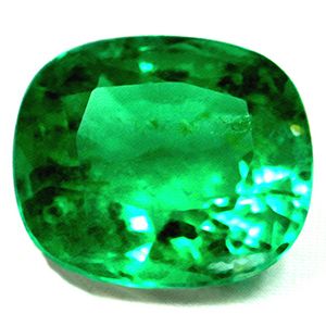 1.01 ct Cushion Green Natural Emerald