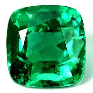 1.34 ct Cushion Green Natural Emerald