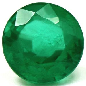 0.91 ct Round Green Natural Emerald