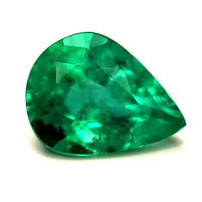 1.17 ct Pear Green Natural Emerald