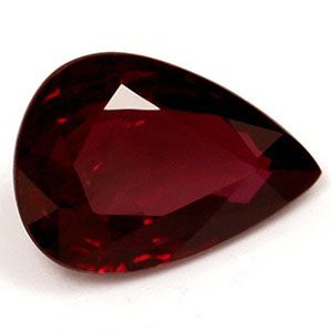 0.86 ct Pear Red Natural Ruby