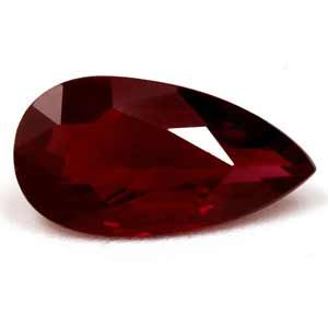 0.82 ct Pear Red Natural Ruby