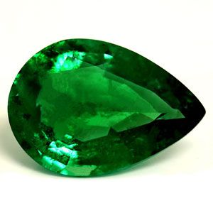 1.38 ct Pear Green Natural Emerald