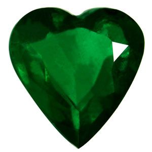 1.36 ct Heart Green Natural Emerald