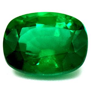 3.43 ct Cushion Green Natural Emerald