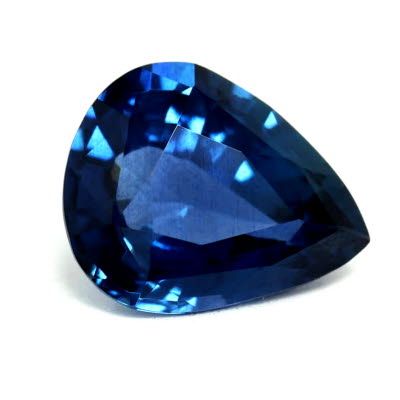 1.44 ct Pear Blue Natural Sapphire