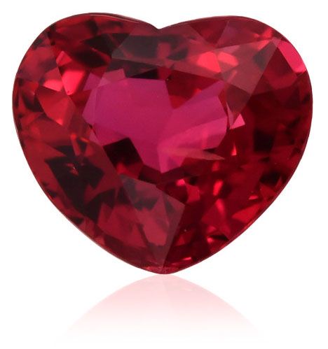 1.33 ct Heart Red Natural Ruby
