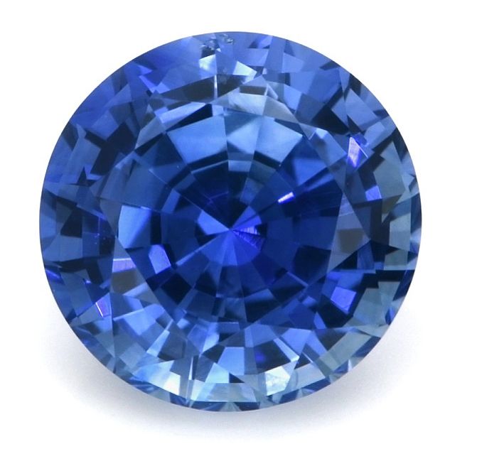3.78 ct Round Blue Natural Sapphire