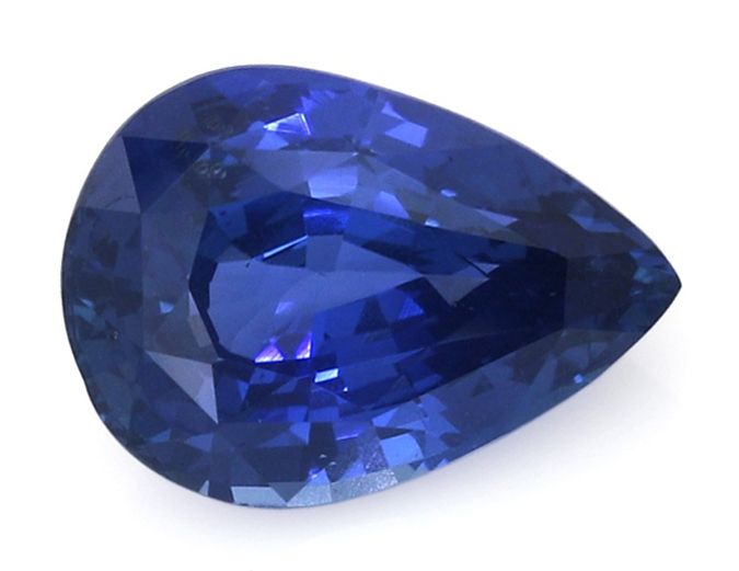 6.05 ct Pear Blue Natural Sapphire