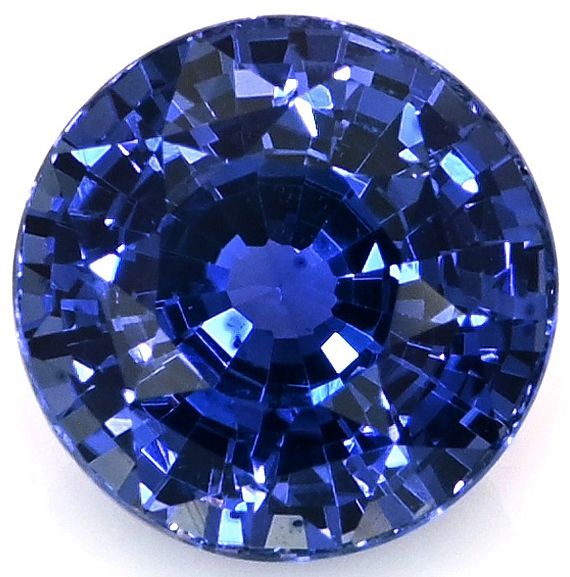 3.05 ct Round Blue Natural Sapphire