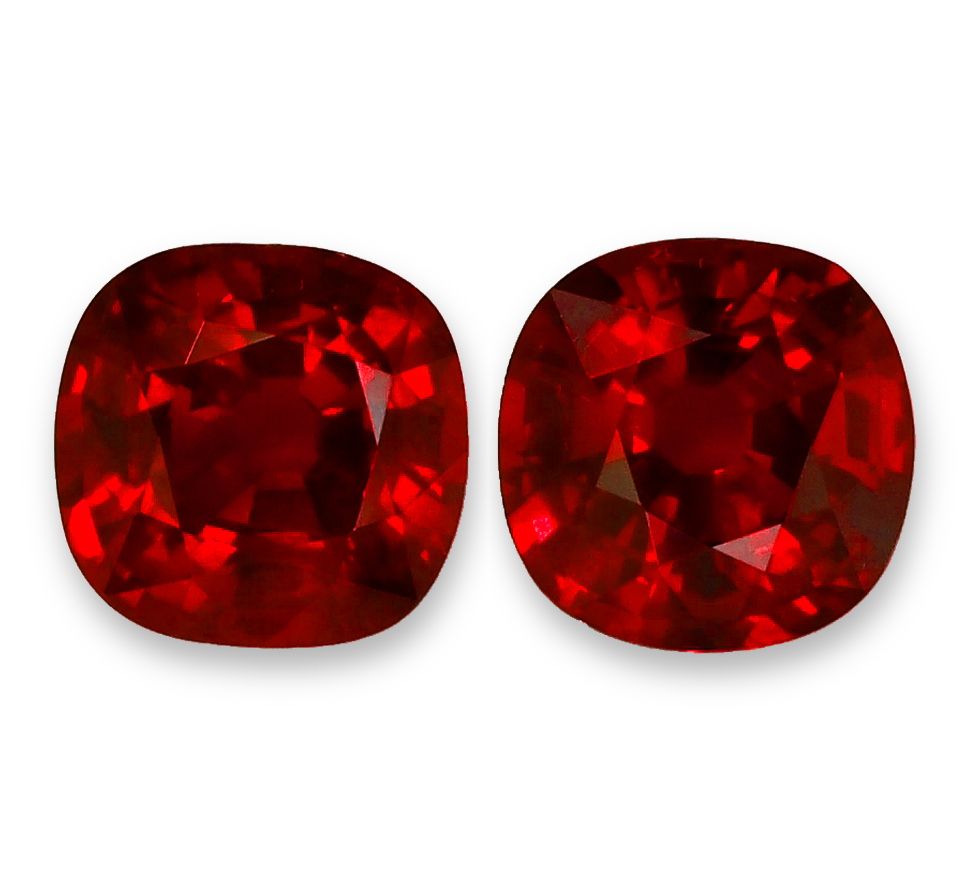 2.18 ct Cushion Red Natural Ruby