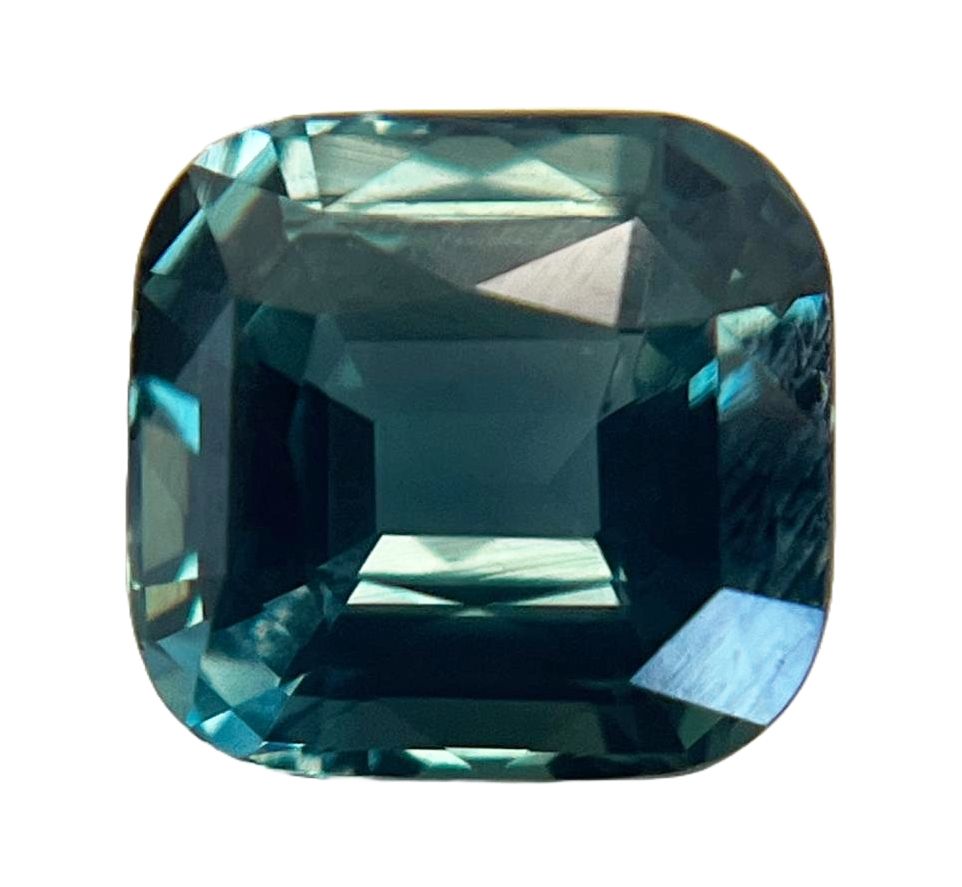 5.02 ct Cushion Green Natural Sapphire