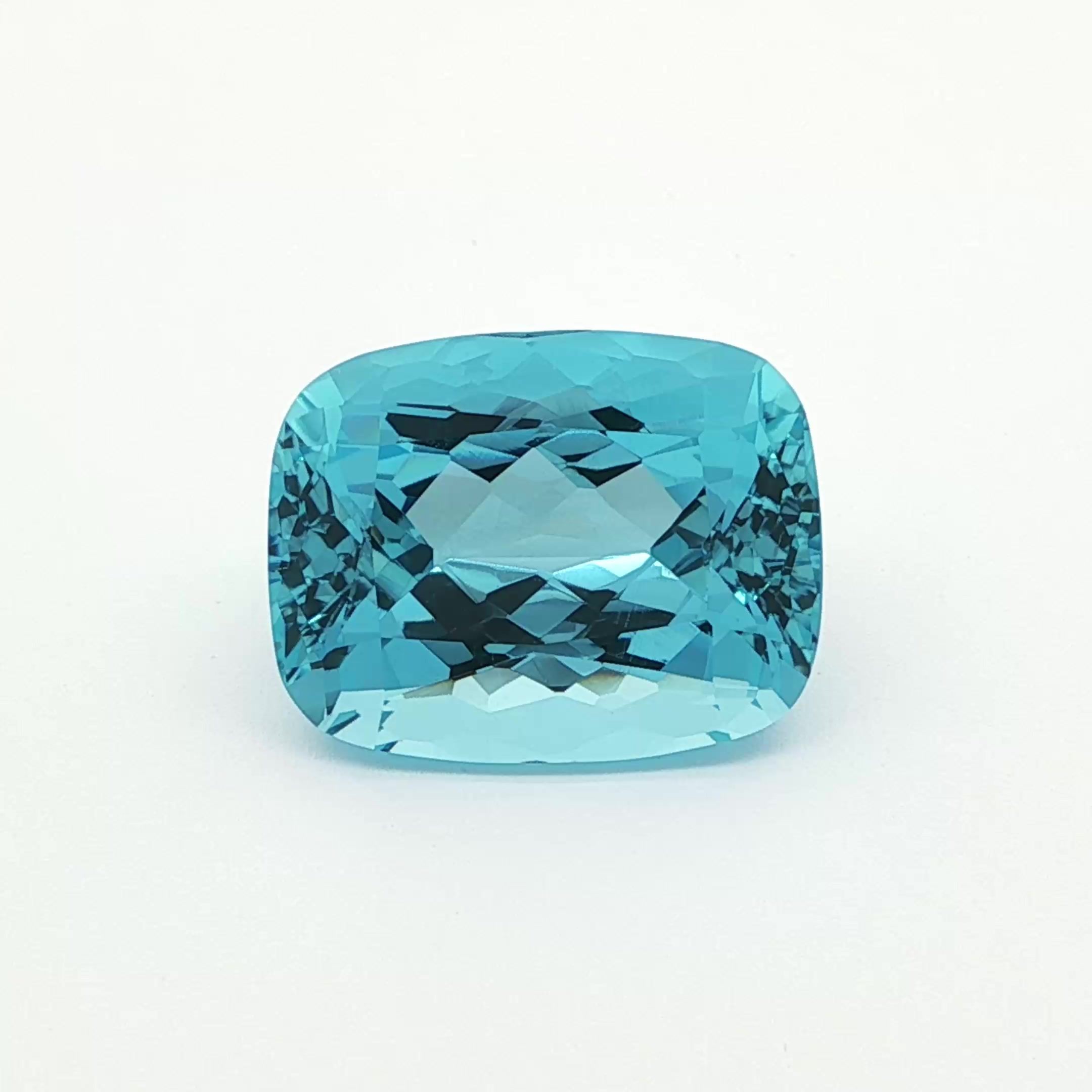 17.34 ct Radiant Blue Natural Aquamarine