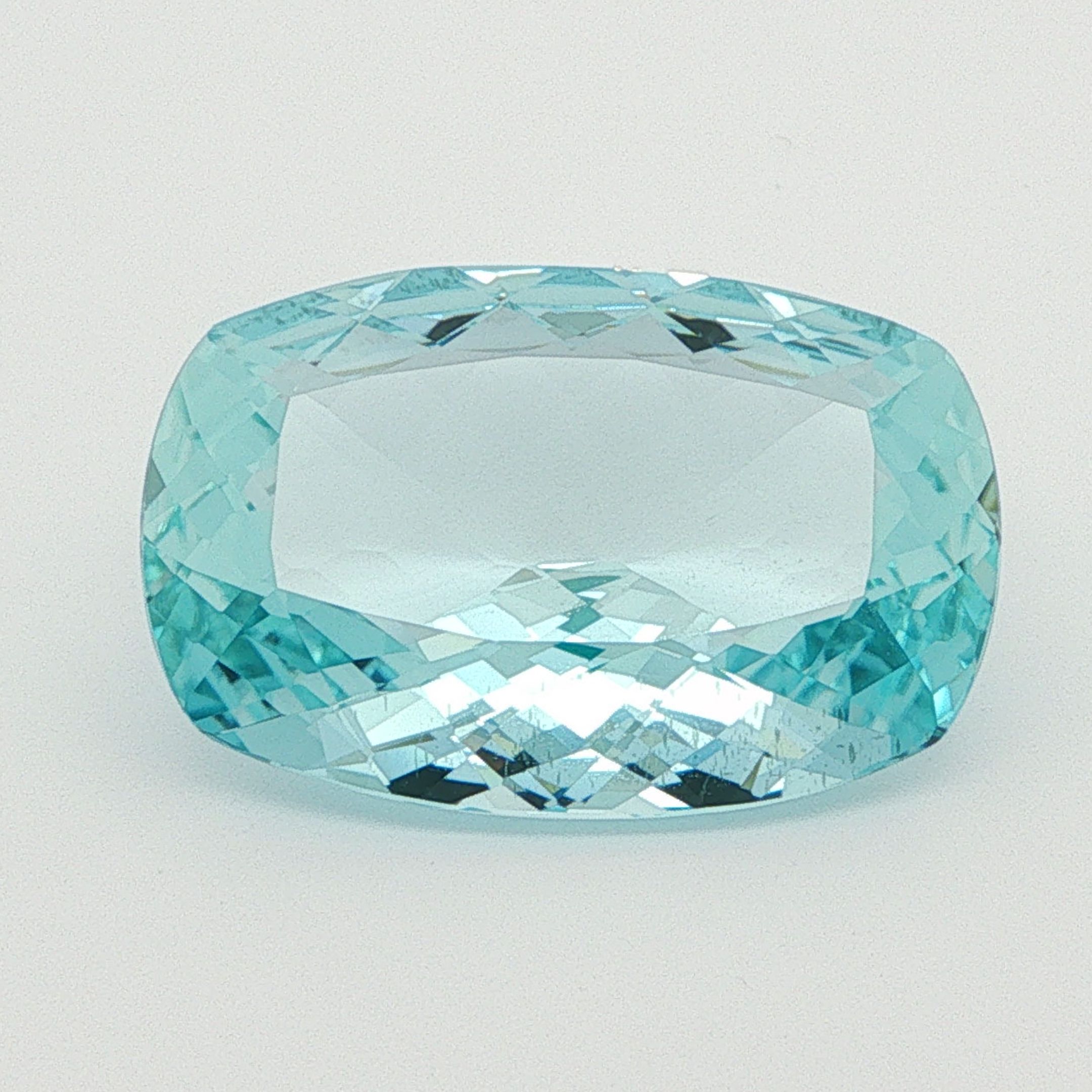 25.44 ct Cushion Blue Natural Aquamarine
