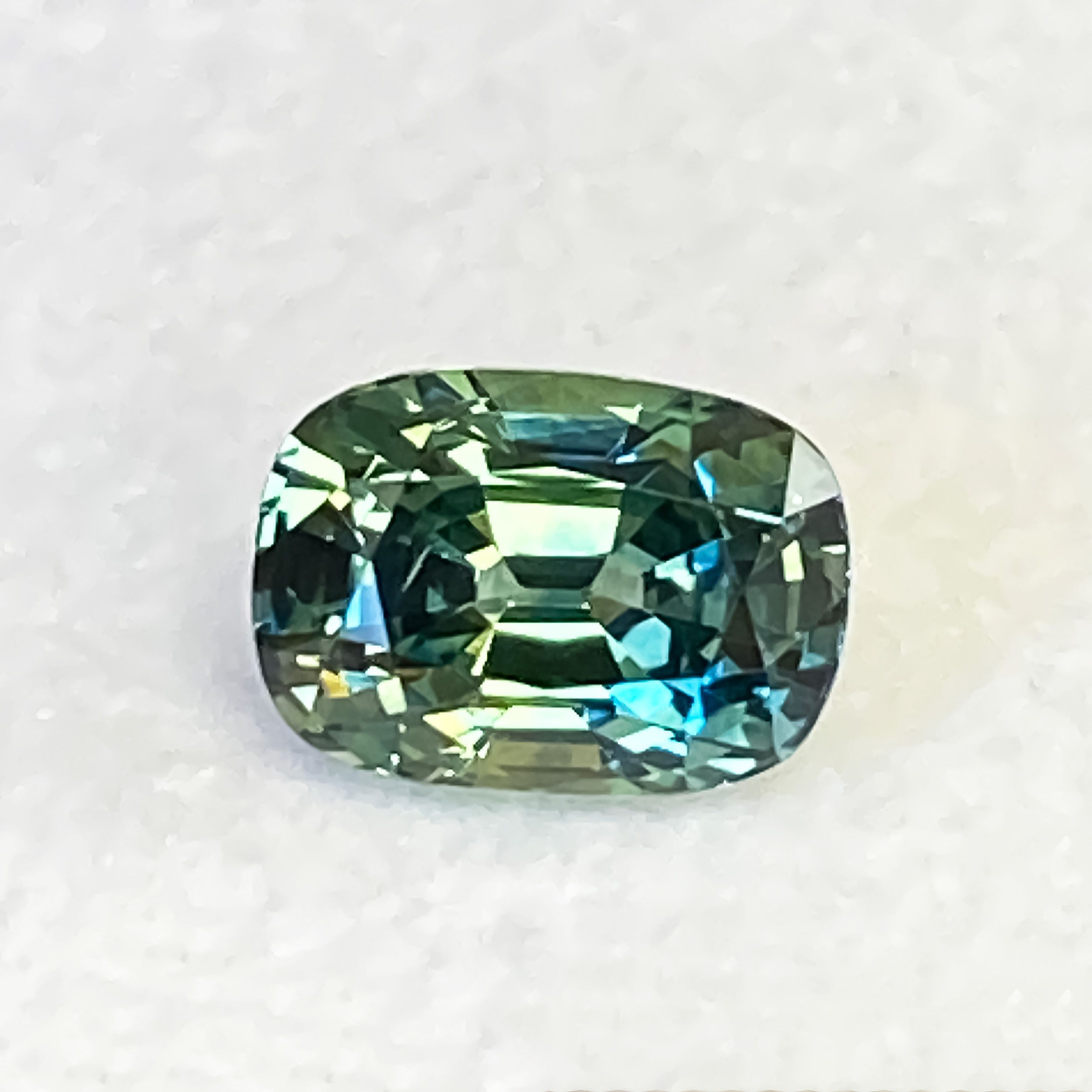 1.59 ct Cushion Green Natural Sapphire
