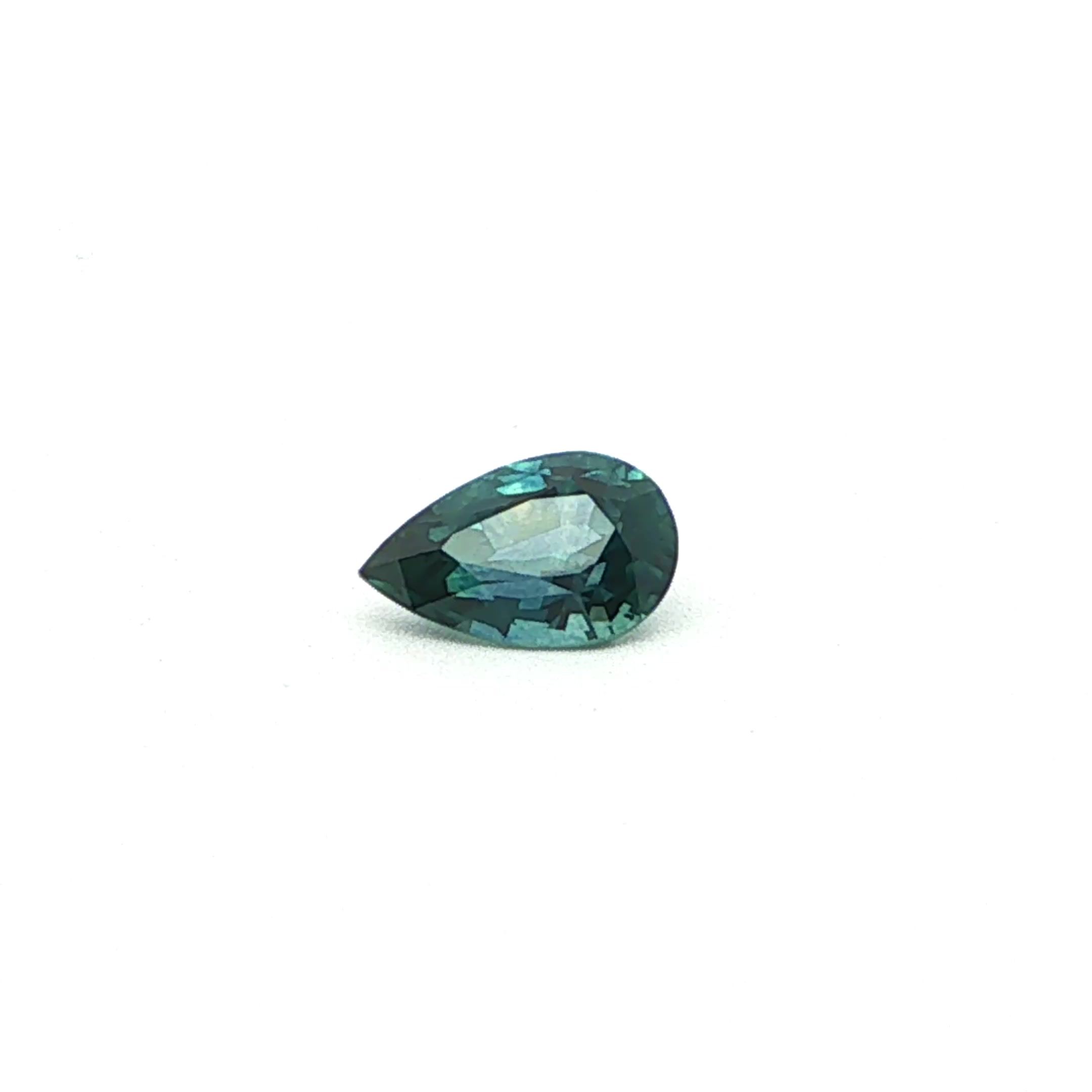 0.63 ct Pear Blue Natural Sapphire