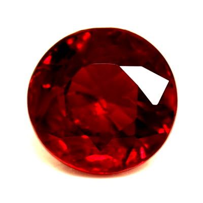 0.65 ct Round Red Natural Ruby