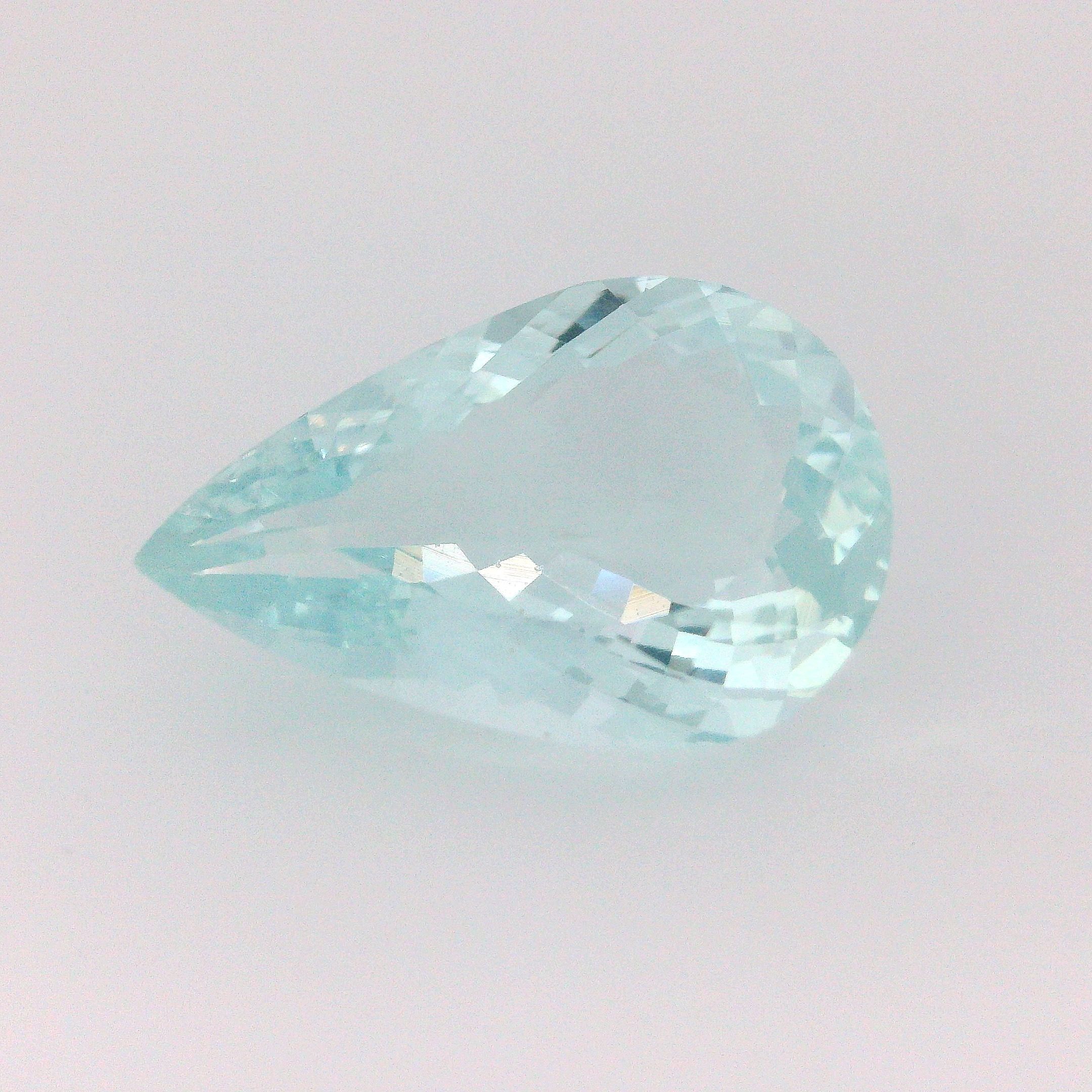 7.69 ct Pear Green Natural Aquamarine