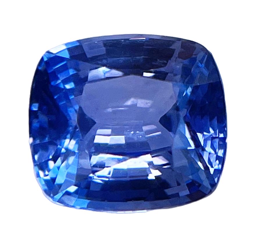 3.97 ct Cushion Blue Natural Sapphire