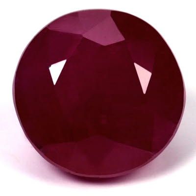 3.46 ct Round Red Natural Ruby