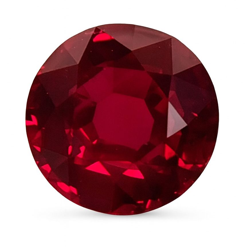 1.71 ct Round Red Natural Ruby