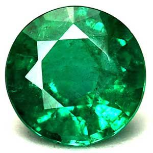 0.89 ct Round Green Natural Emerald