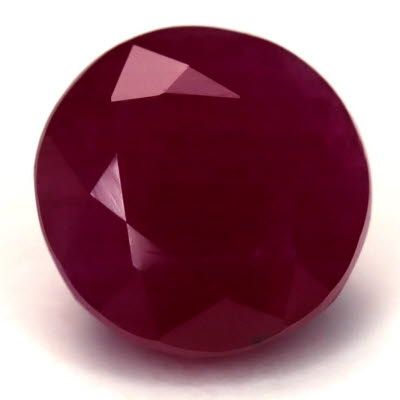 3.07 ct Round Red Natural Ruby
