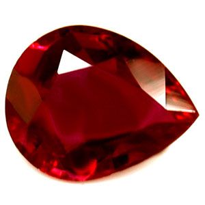 0.53 ct Pear Red Natural Ruby