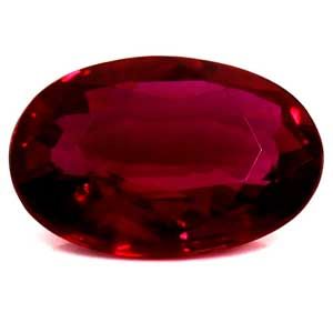 0.55 ct Oval Red Natural Ruby