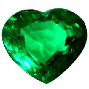 3.31 ct Heart Green Natural Emerald
