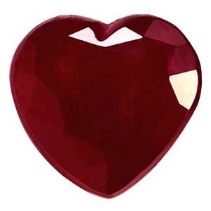 1.01 ct Heart Red Natural Ruby