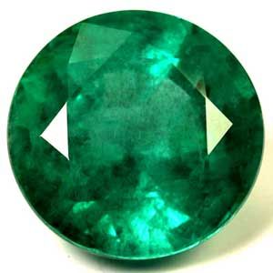 4.03 ct Round Green Natural Emerald