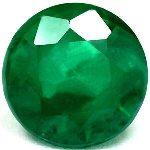1.11 ct Round Green Natural Emerald