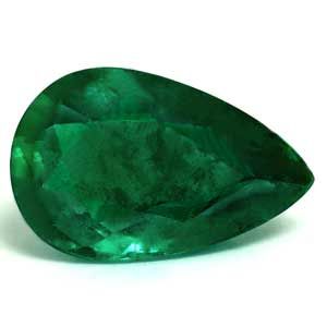 1.40 ct Pear Green Natural Emerald