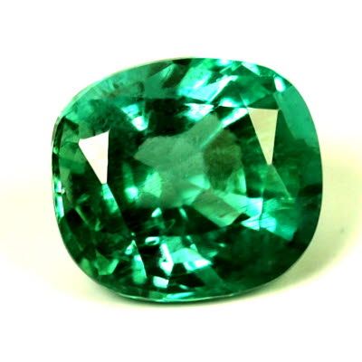 1.13 ct Cushion Green Natural Emerald