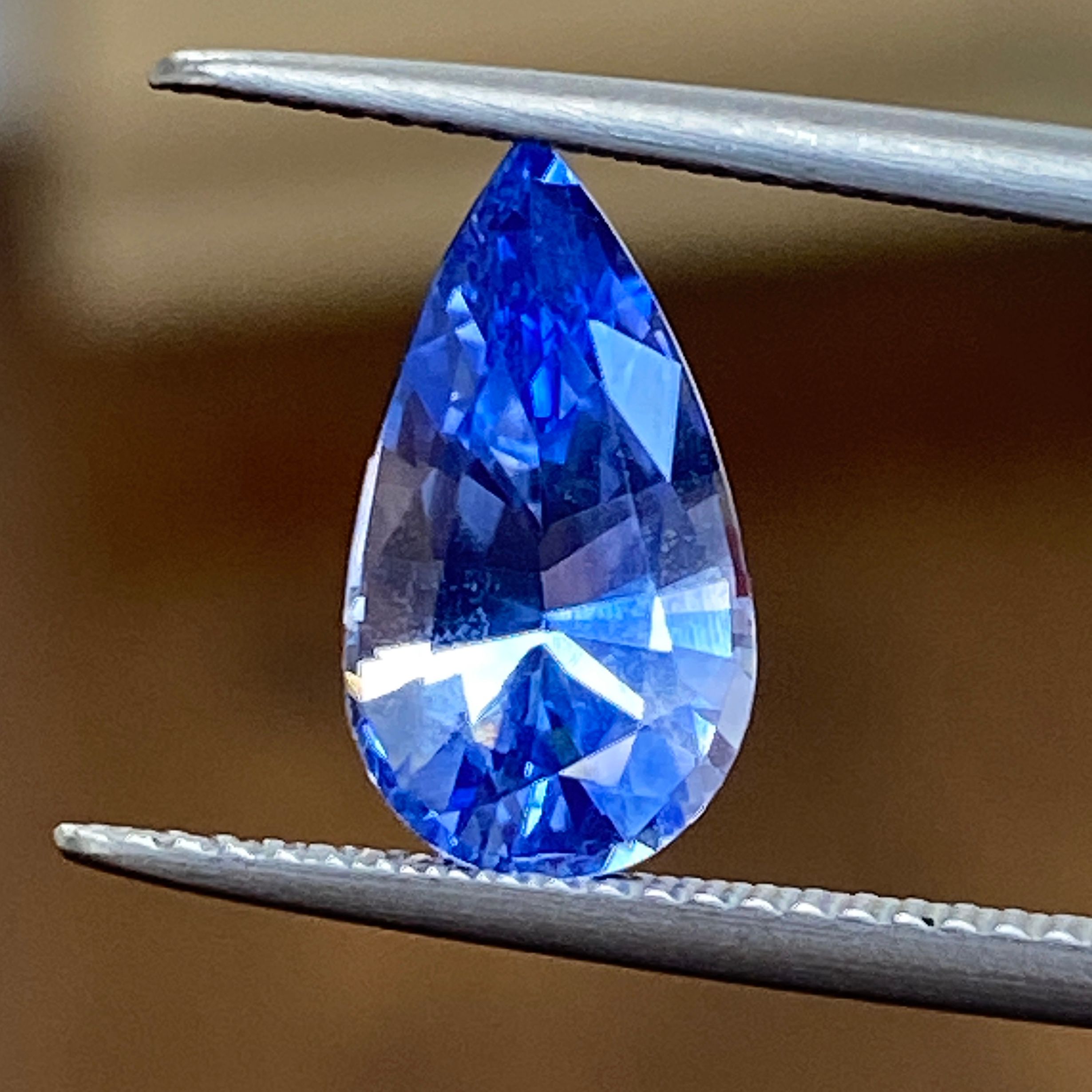 3.59 ct Pear Blue Natural Sapphire