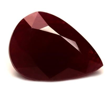 3.94 ct Pear Red Natural Ruby
