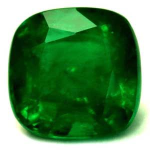 3.11 ct Cushion Green Natural Emerald