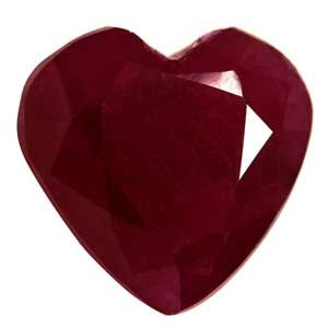 1.11 ct Heart Red Natural Ruby