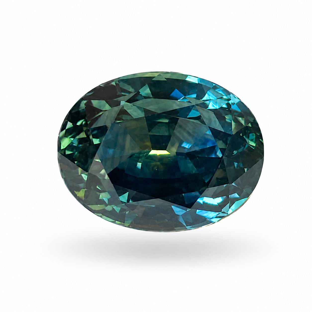 3.06 ct Oval Green Natural Sapphire