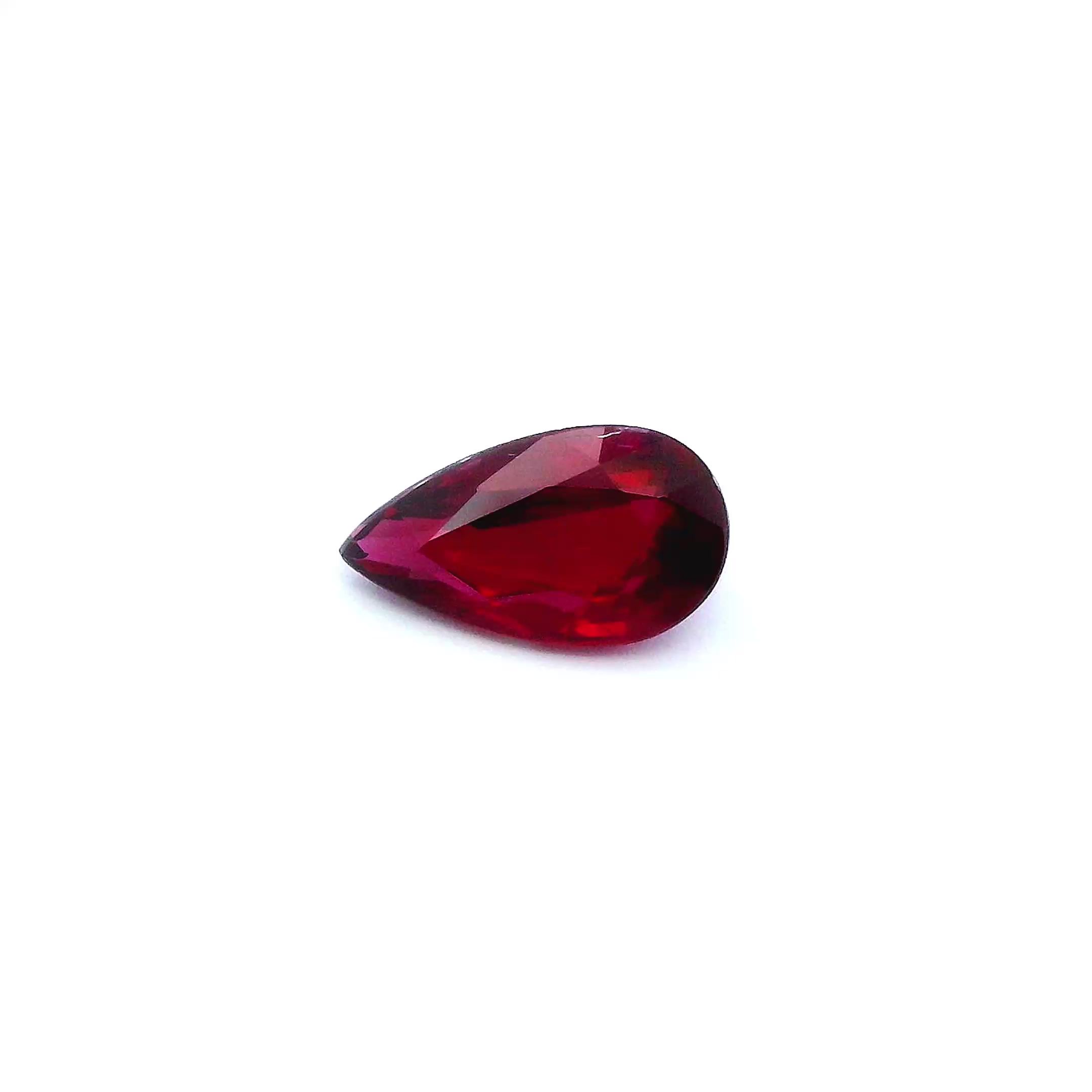 1.37 ct Pear Red Natural Ruby