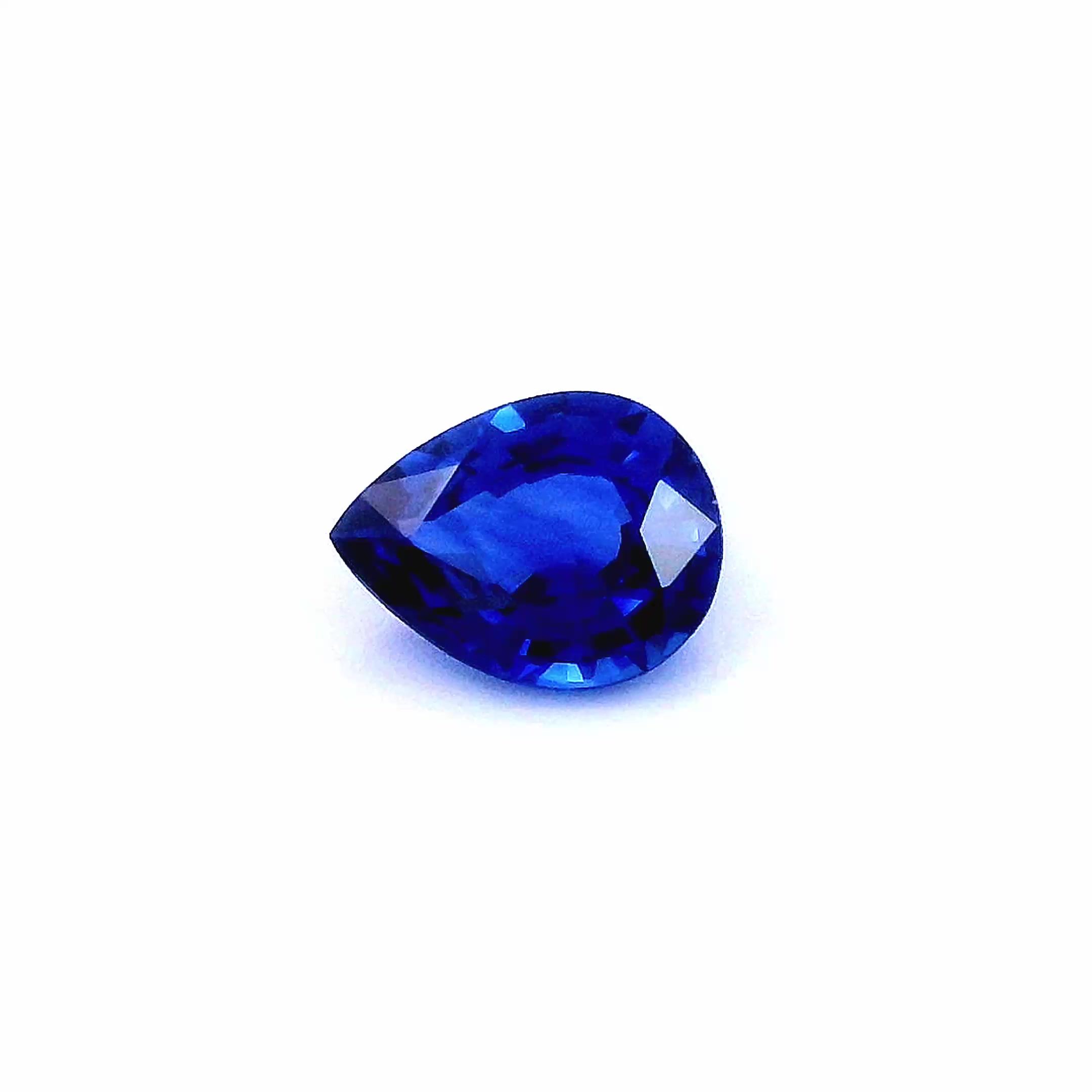 0.89 ct Pear Blue Natural Sapphire
